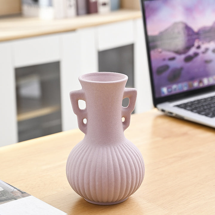 Texturierte dekorative Keramikblumenvase Karnz