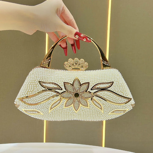 Luxuriöse Perlenabende Handtasche
