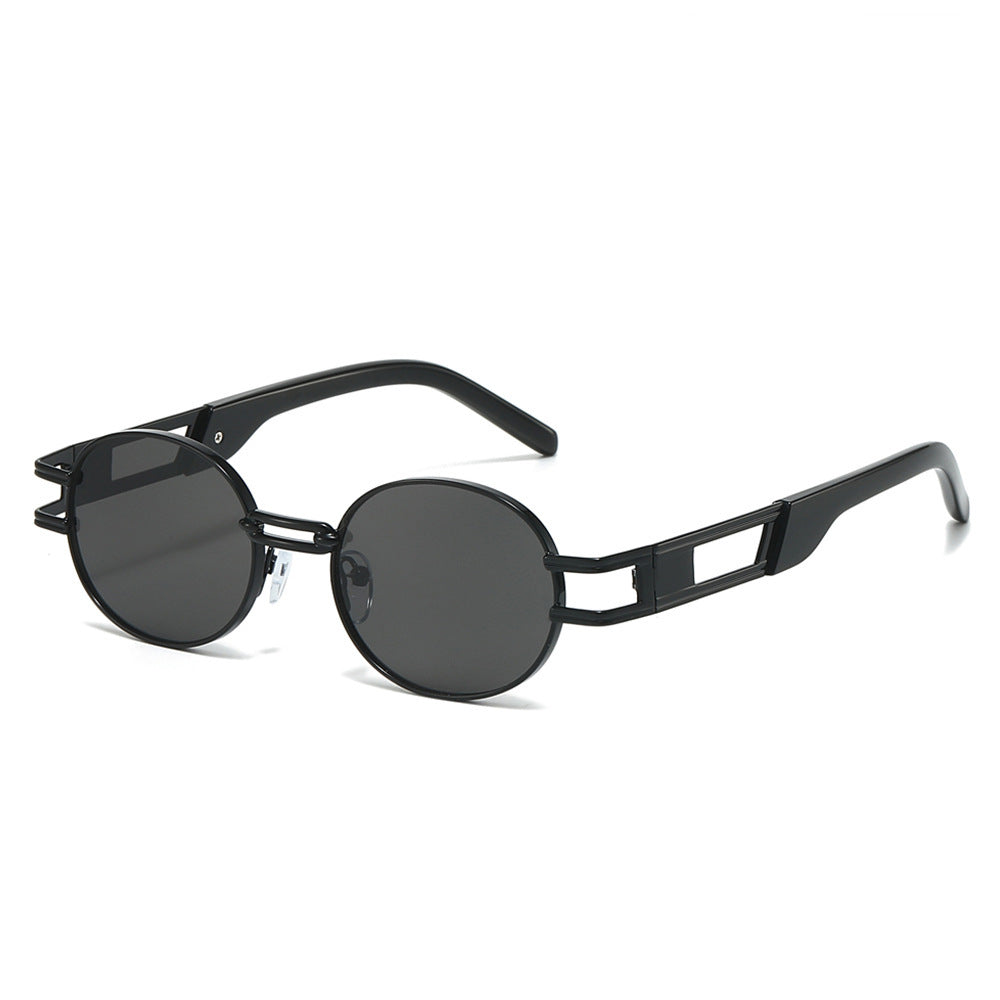 Moderne Minimalistische Runde Sonnenbrille Karnz