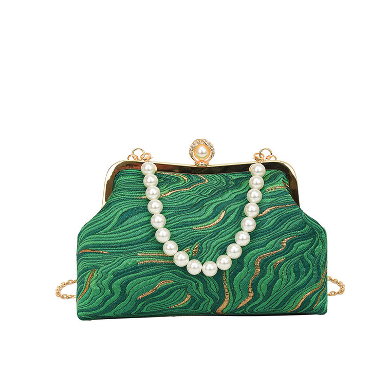 Elegante perlenverzierte Abendhandtasche