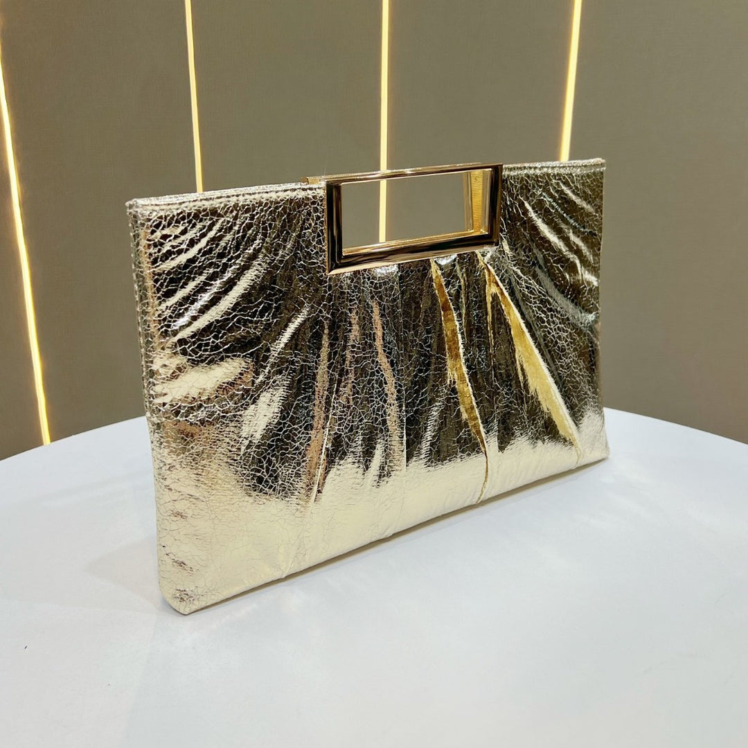 Stylische Plissierte Clutch-Tasche