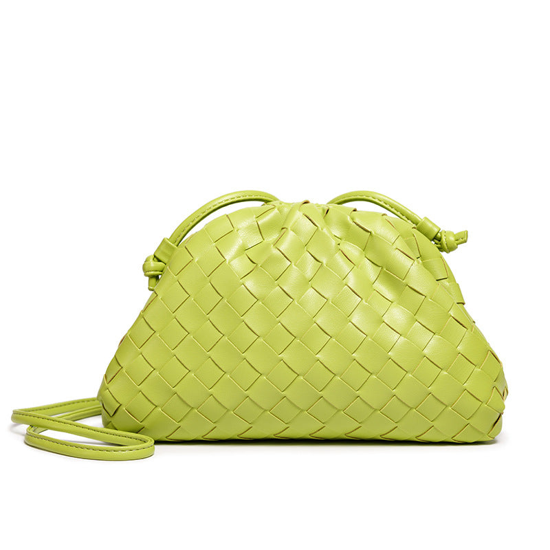 Elegante Gewebte Leder Eimer Tasche Karnz