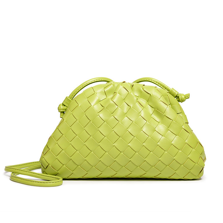 Elegante Gewebte Leder Eimer Tasche Karnz