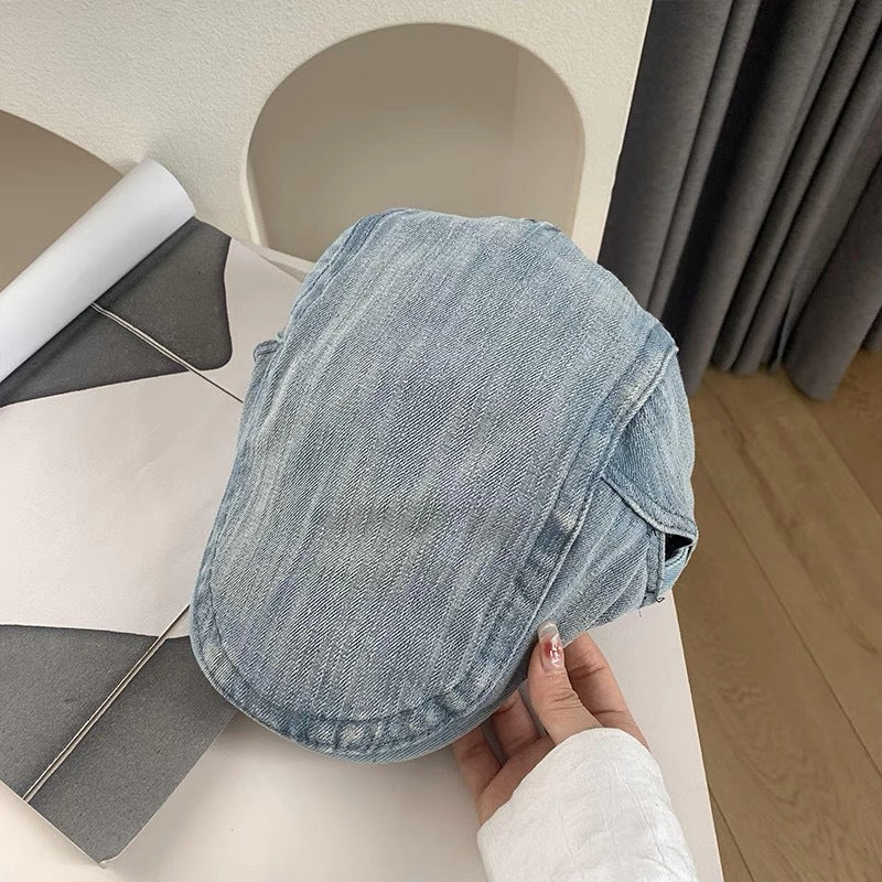 Denim Newsboy-Cap