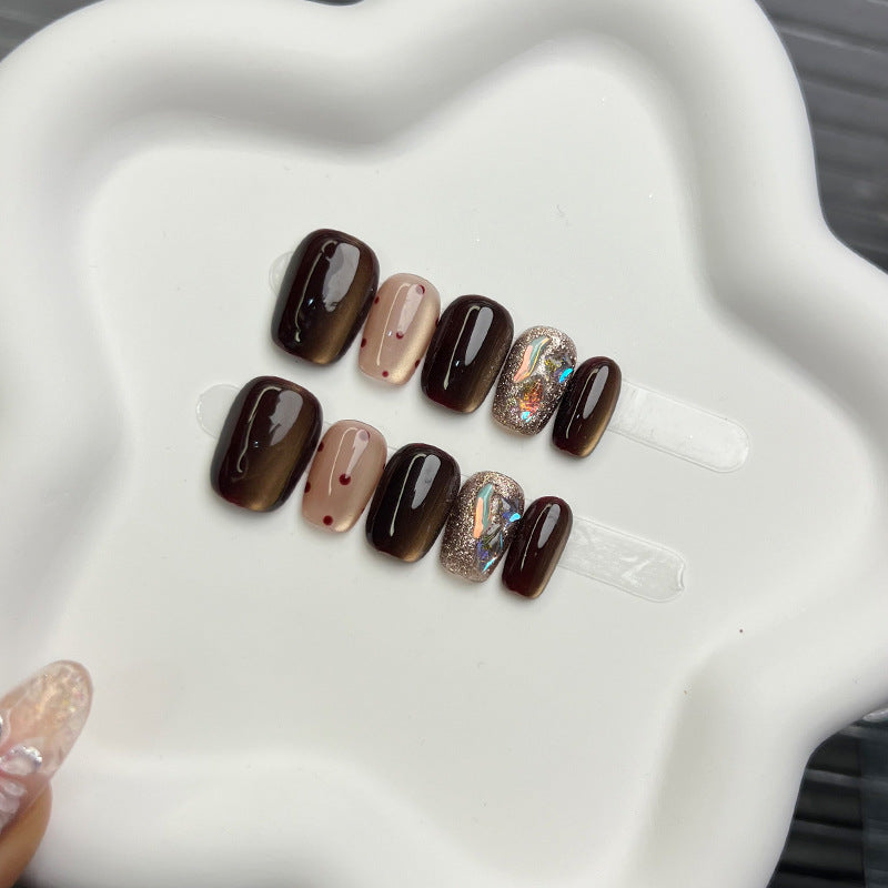 Elegante Ombre Druck-Nagelset
