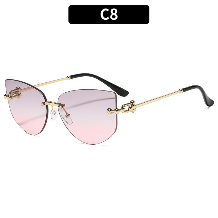 Luxe Geometrische Katzenaugen-Sonnenbrille