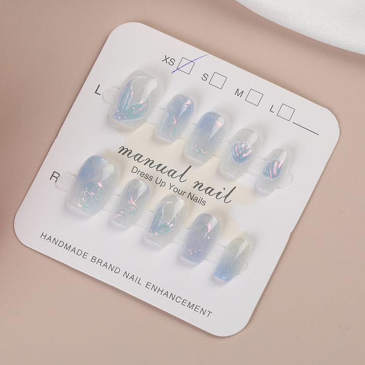 Handgefertigtes Dekoratives Press-On Nagelset Karnz