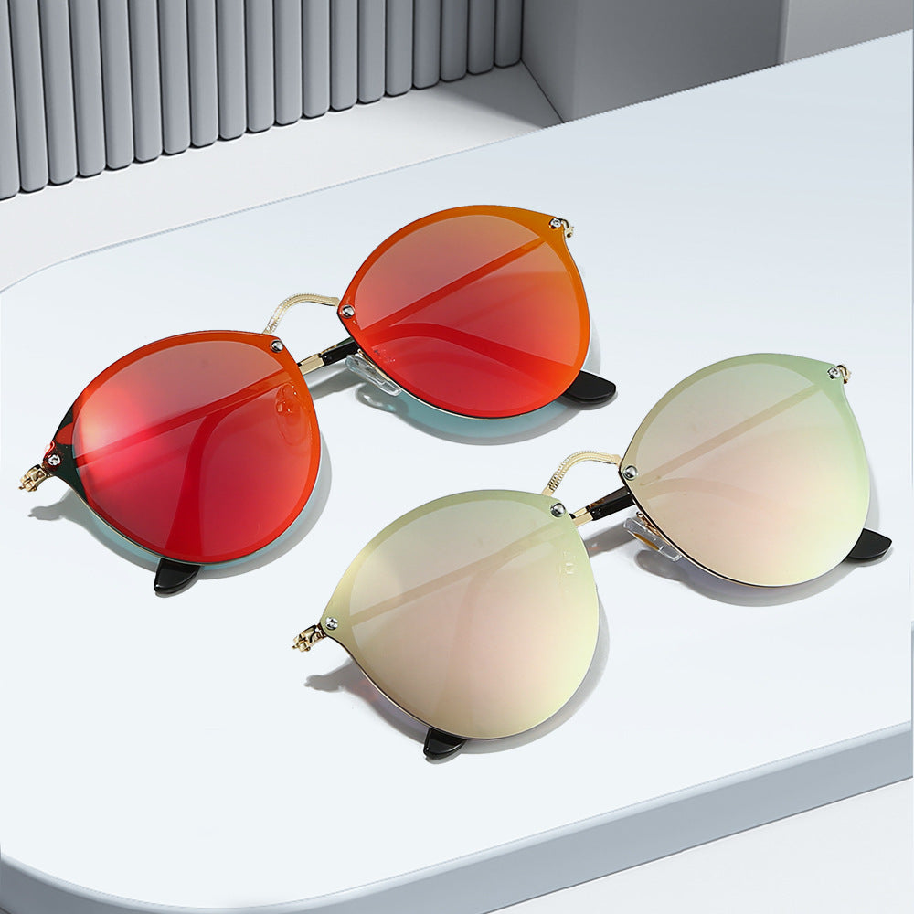 Trendige Runde Sonnenbrille Im Eleganten Design Karnz