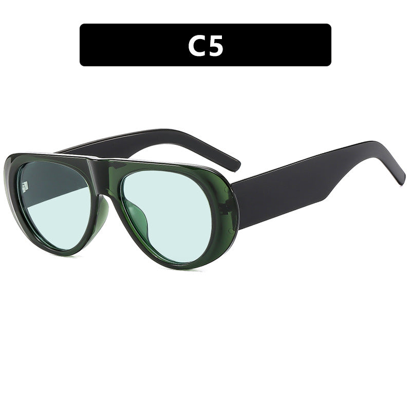 Damen modische Sonnenbrille mit futuristischem Design und polarisierten Gläsern Karnz