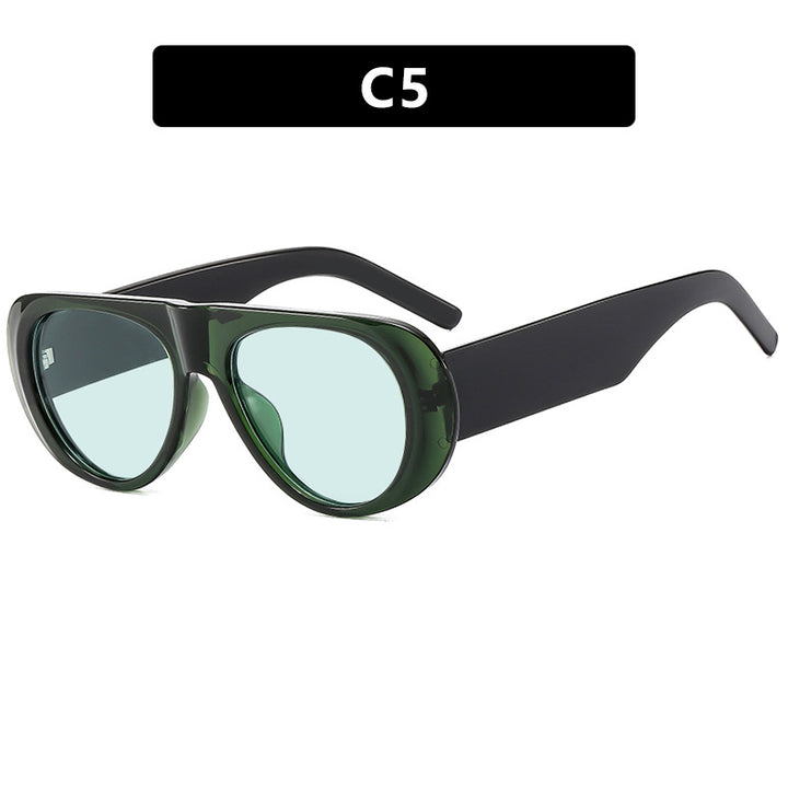Damen modische Sonnenbrille mit futuristischem Design und polarisierten Gläsern Karnz