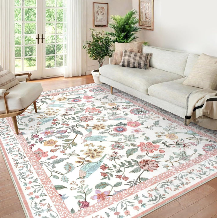Verschnörkelter Vogel Design Teppich