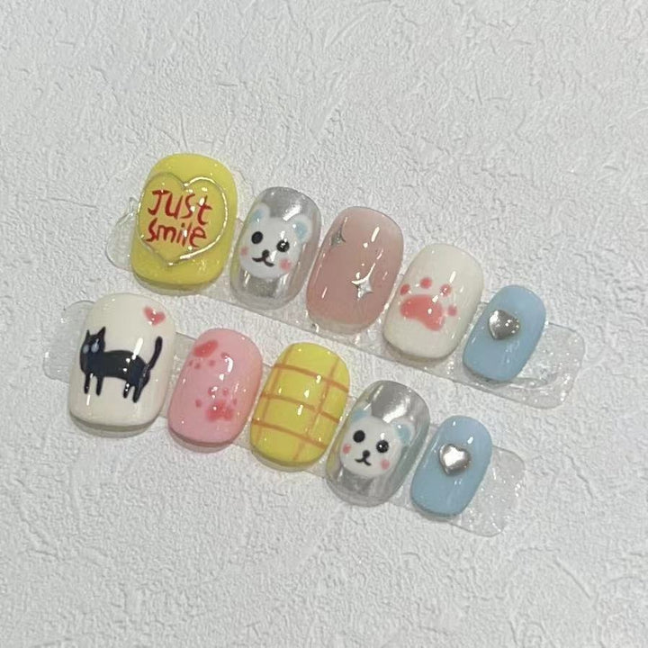 Niedliches Tierdesign Nagelkunst Set Karnz