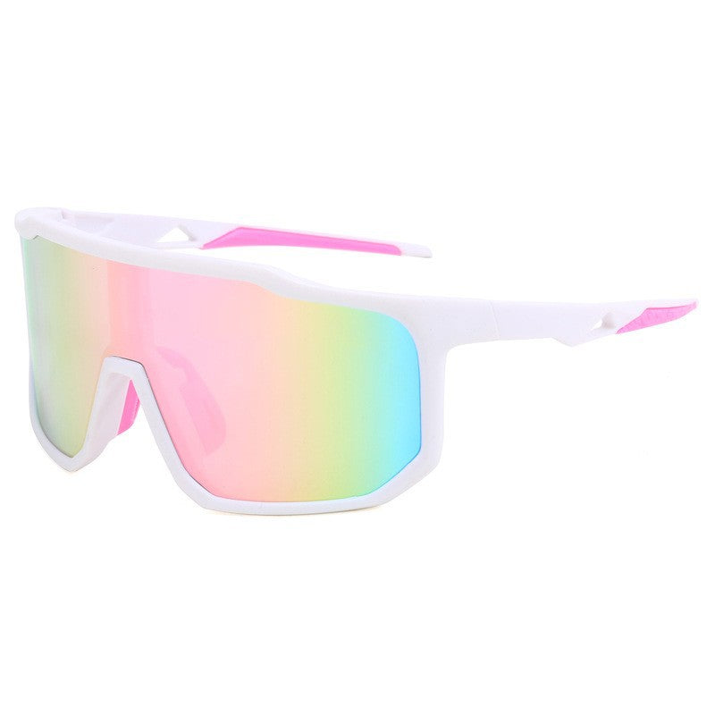 Damen Sportliche Rennsonnenbrille mit breitem Sichtfeld und modernen verspiegelten Gläsern Karnz