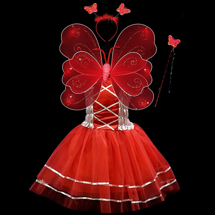 Mädchen Glänzende Tüll Prinzessinnenkleid