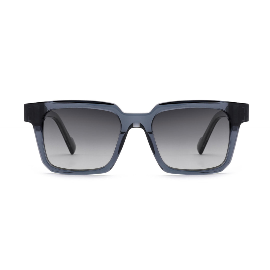 Damen Sonnenbrille im modernen, kantigen Design mit bräunlichen Gläsern Karnz
