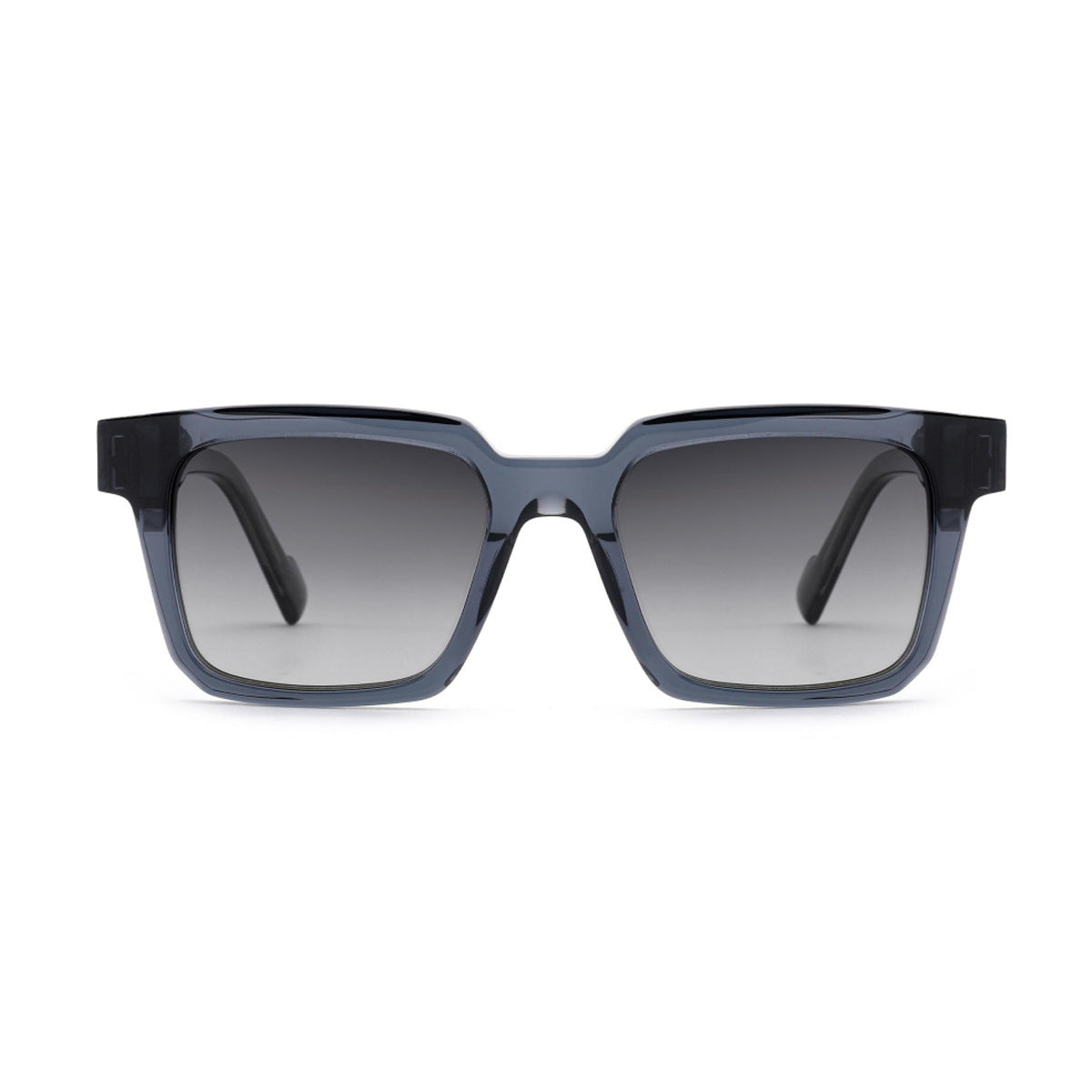 Damen Sonnenbrille im modernen, kantigen Design mit bräunlichen Gläsern Karnz