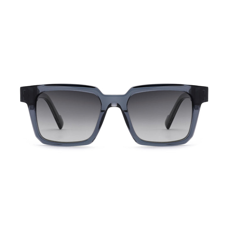 Damen Sonnenbrille im modernen, kantigen Design mit bräunlichen Gläsern Karnz