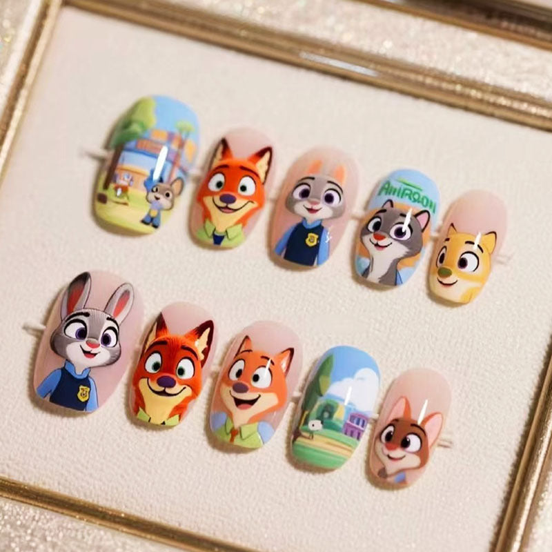 Verspieltes Charakter-Nail Art Set Karnz