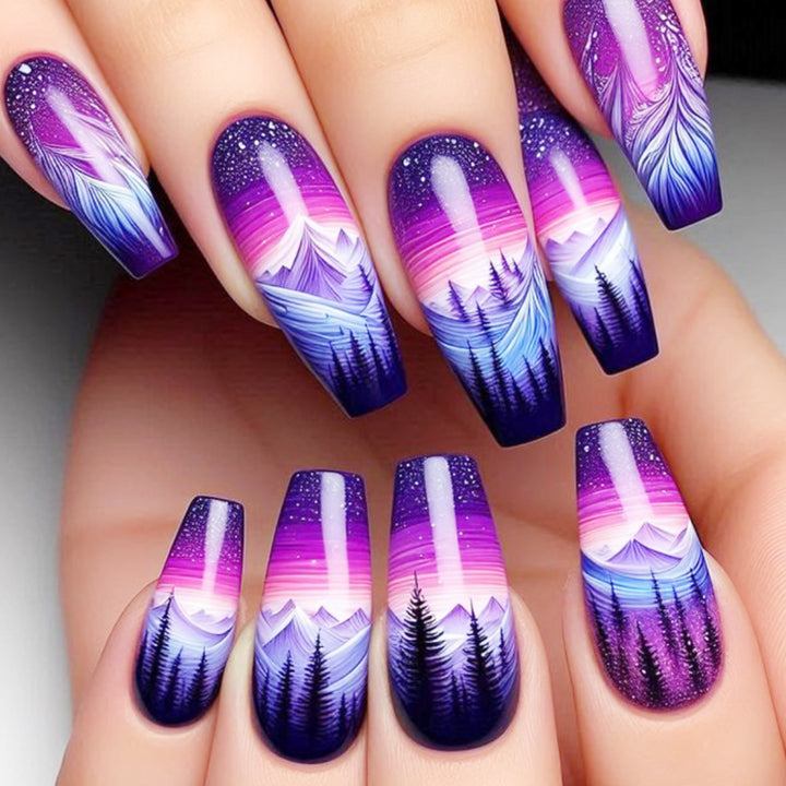 Künstlerisches Farbverlauf-Nail-Art-Design Karnz