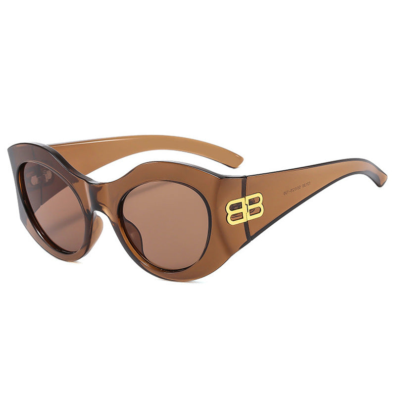 Damen Designer Cat-Eye Sonnenbrille mit elegantem Profil und UV-Schutz Karnz