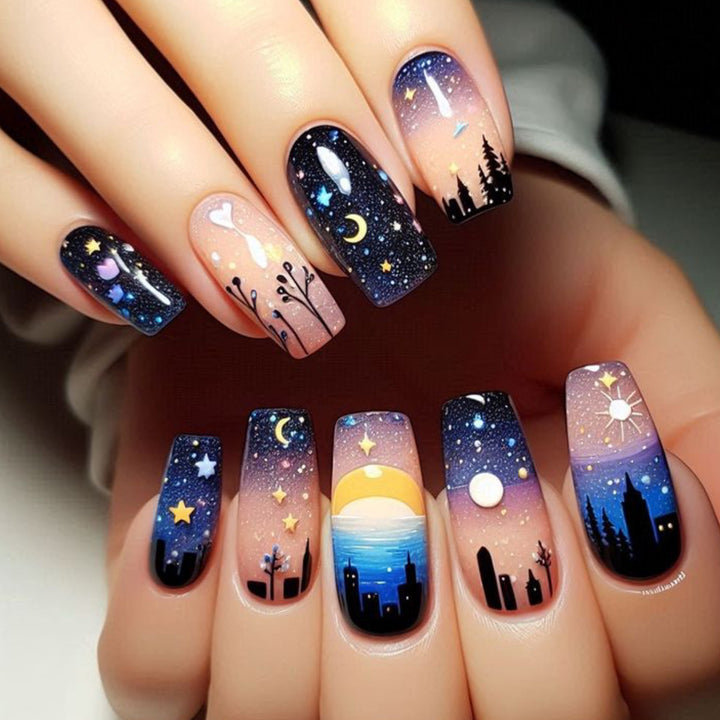 Himmlisches Nail Art Design Karnz