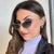 Damen Cat-Eye Sonnenbrille mit elegantem Metallrahmen und UV-Schutz Karnz