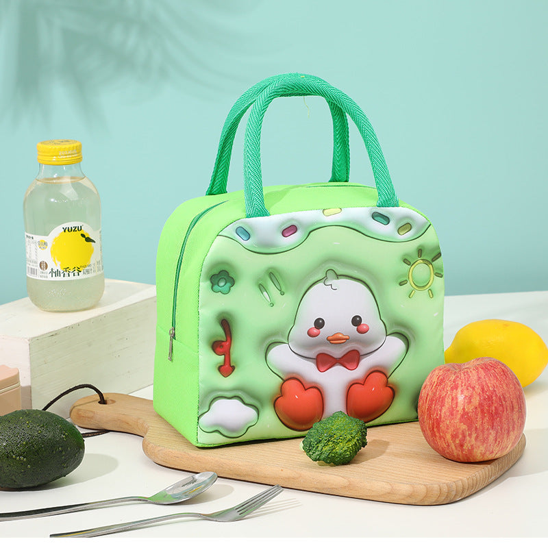 Niedliche katzenmotivierte isolierte Lunchbox