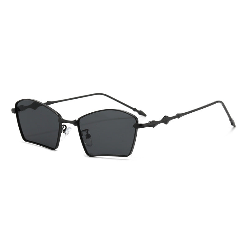 Damen trendige Sonnenbrille mit geometrischem Rahmen und gradienten Gläsern Karnz