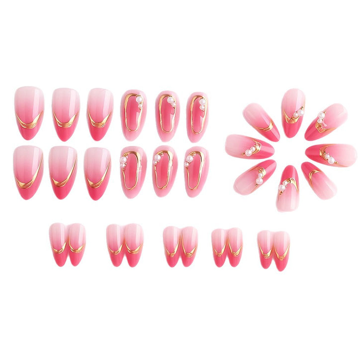 Elegantes Press-On Nagelkunst Set Karnz