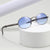 Damen runde Designer-Sonnenbrille mit innovativem Metallrahmen Karnz