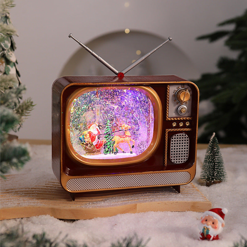 Nostalgische Weihnachts-TV Dekoration Karnz