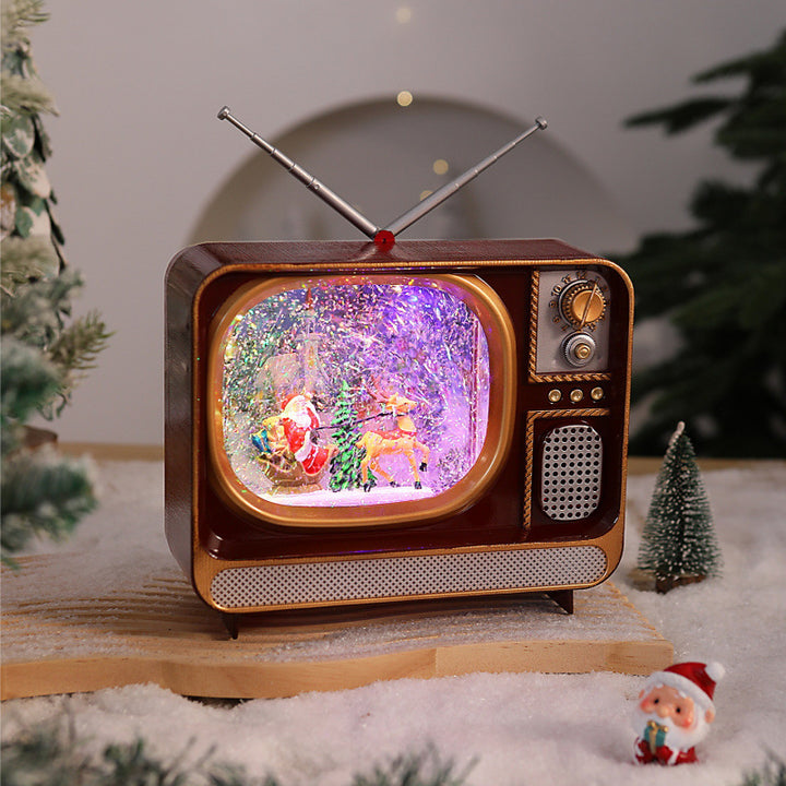 Nostalgische Weihnachts-TV Dekoration Karnz