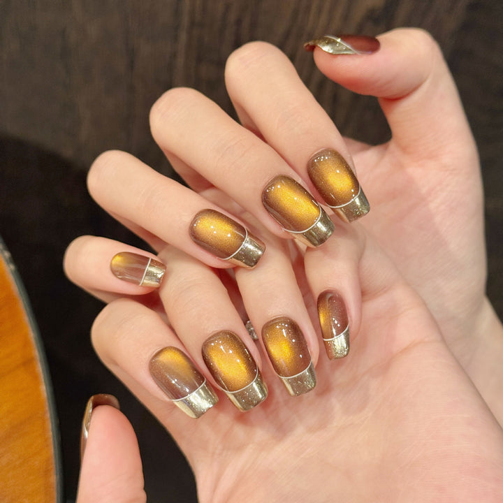 Glitzernde Ombre Druck-Nagel-Set