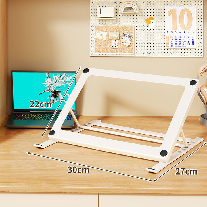 Verstellbarer Klapp-Laptop- und Tablet-Ständer mit schrägem Metallrahmen