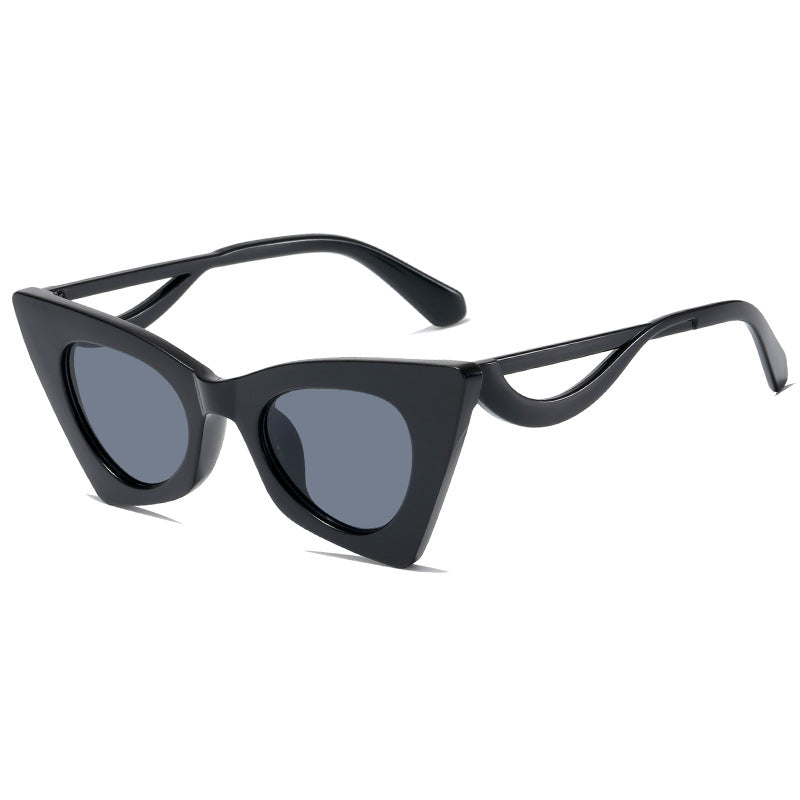 Damen Modische Katzenaugen Sonnenbrille im Fashion-Stil Karnz