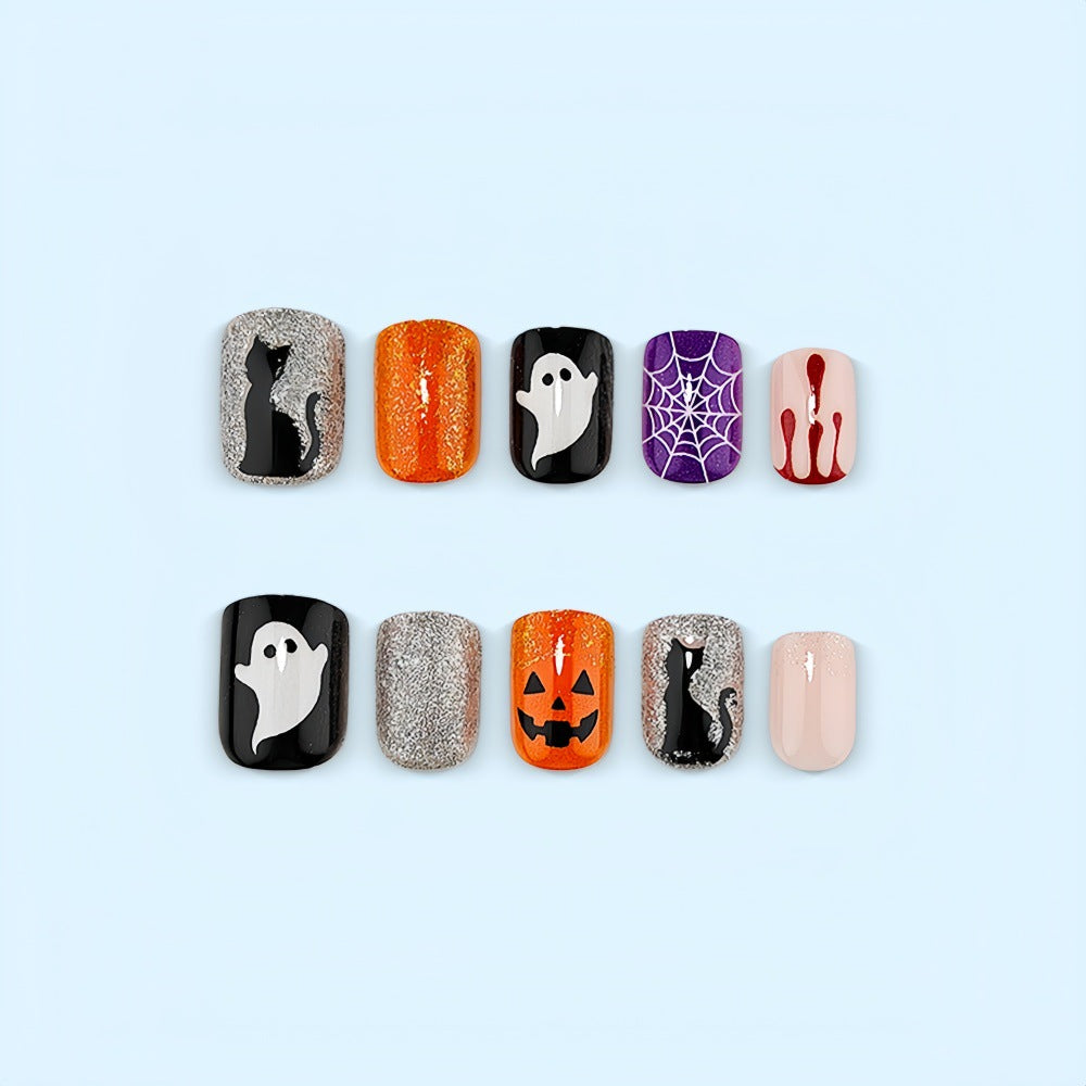 Halloween Kunstnagelset mit gruseligen Motiven Karnz