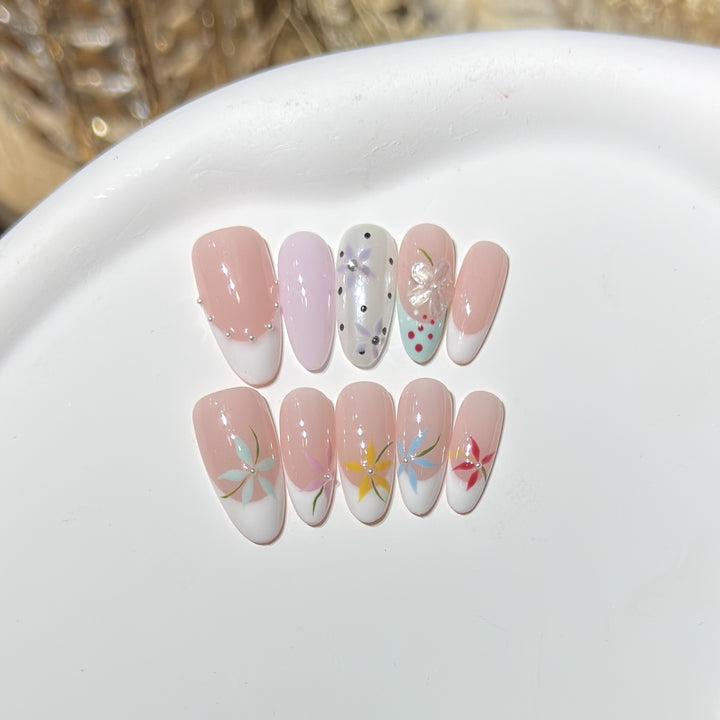 Floral Art Press-On Nail Set Karnz