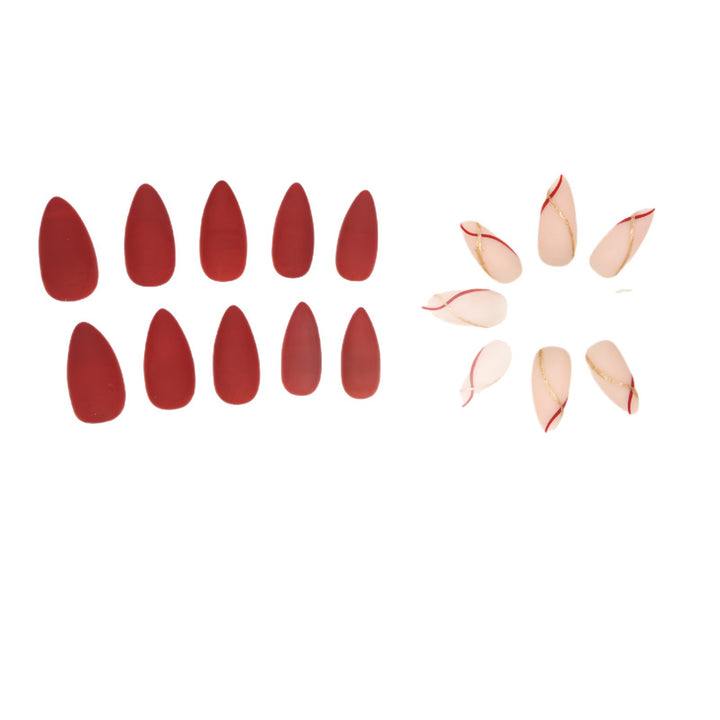 Elegantes Press-On-Nagel-Set mit stilvollem strukturiertem Finish Karnz