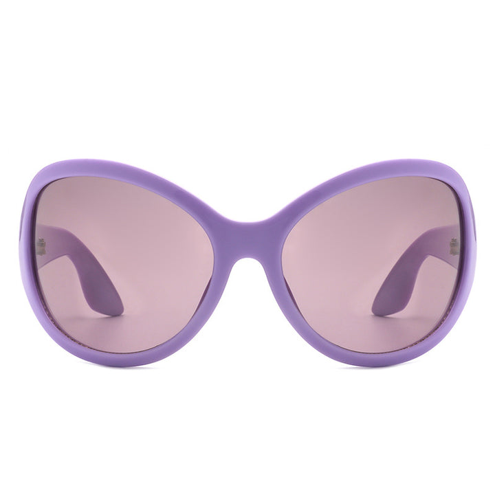 Damen Sonnenbrille im stilvollen Schmetterlingsdesign mit UV-Schutz und breitem Rahmen Karnz