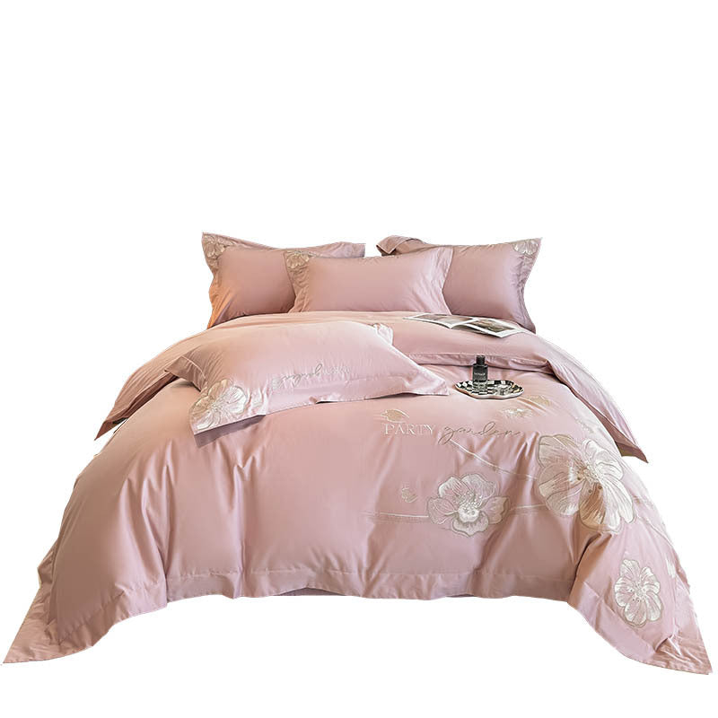 Elegante Bestickte Bettwäsche Set
