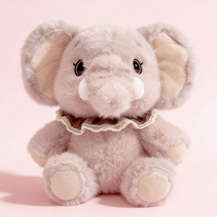 Plüsch Elefant Sitz Cuddler mit Spitzenbesatz Karokragene & Bohnenfüllung Basis Karnz