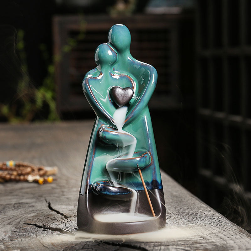 Künstlerisches Paar Figurine Räuchergefäß