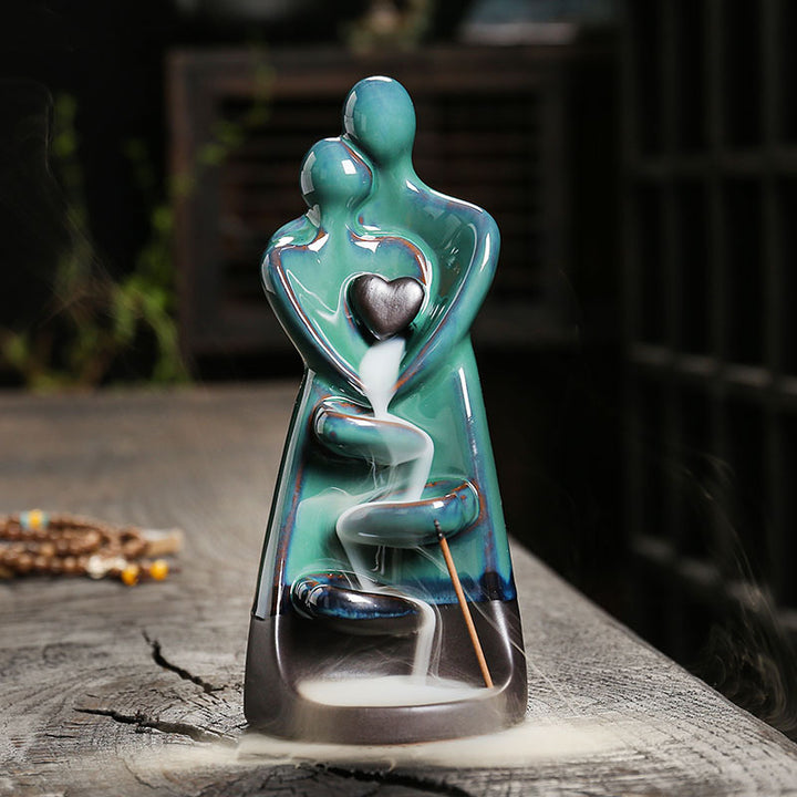 Künstlerisches Paar Figurine Räuchergefäß