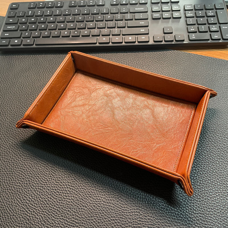 Stylische Leder Organizer Tray Karnz