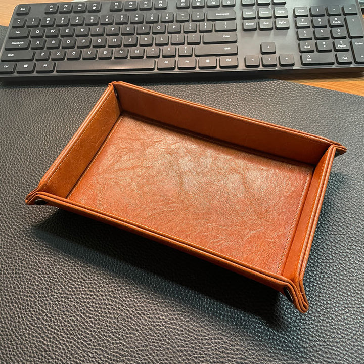 Stylische Leder Organizer Tray Karnz