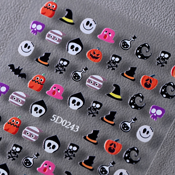 Halloween-Themen Nagelkunst Aufkleber Set