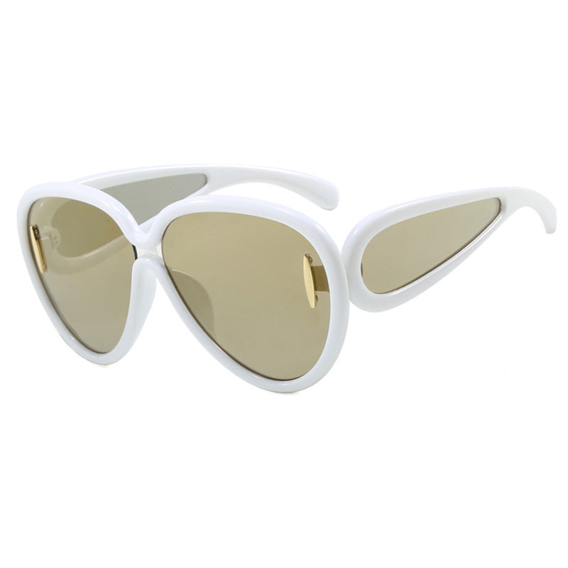 Damen extravagante Sonnenbrille im kreativen Design Karnz