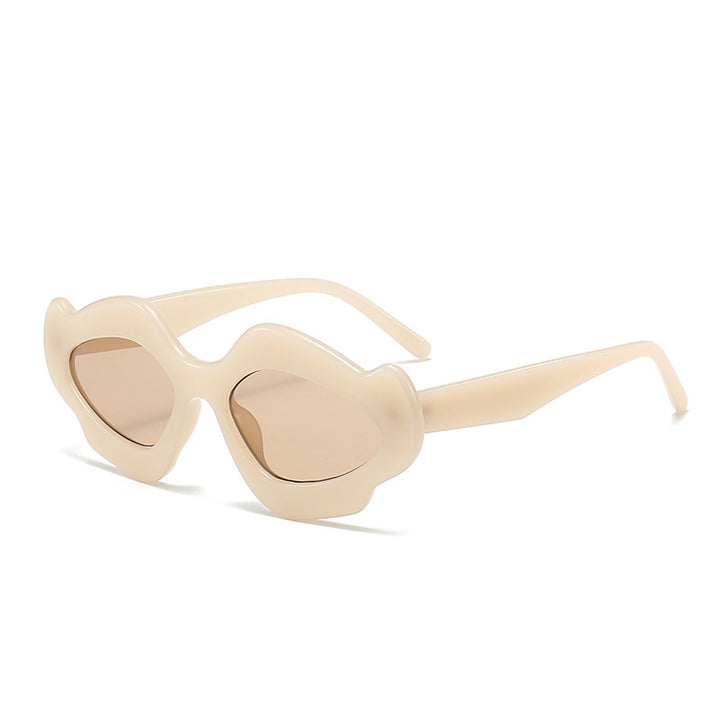 Damen modische Sonnenbrille mit einzigartigem Blütenrahmen Karnz