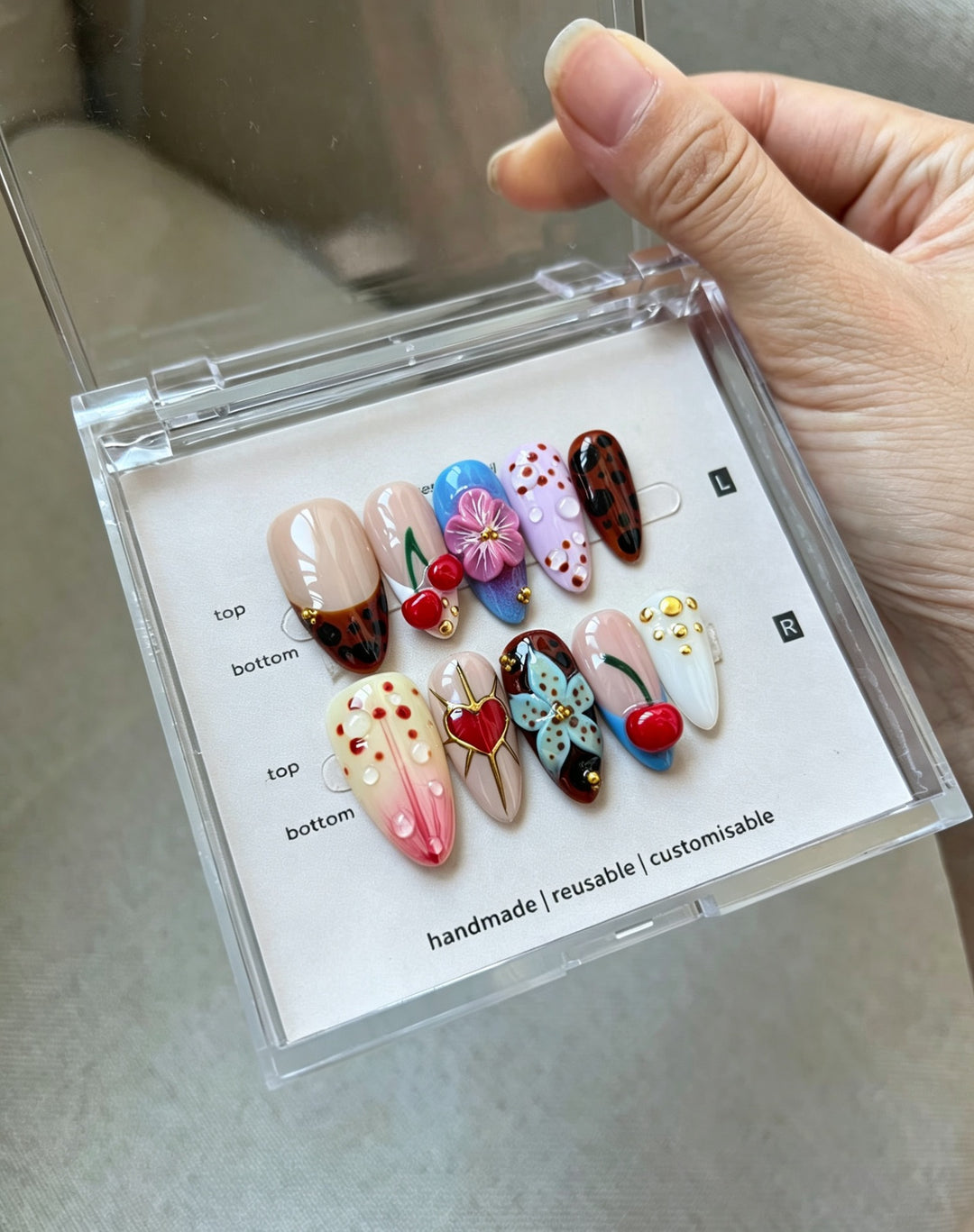 Anpassbares Künstlerisches Press-On Nagelset