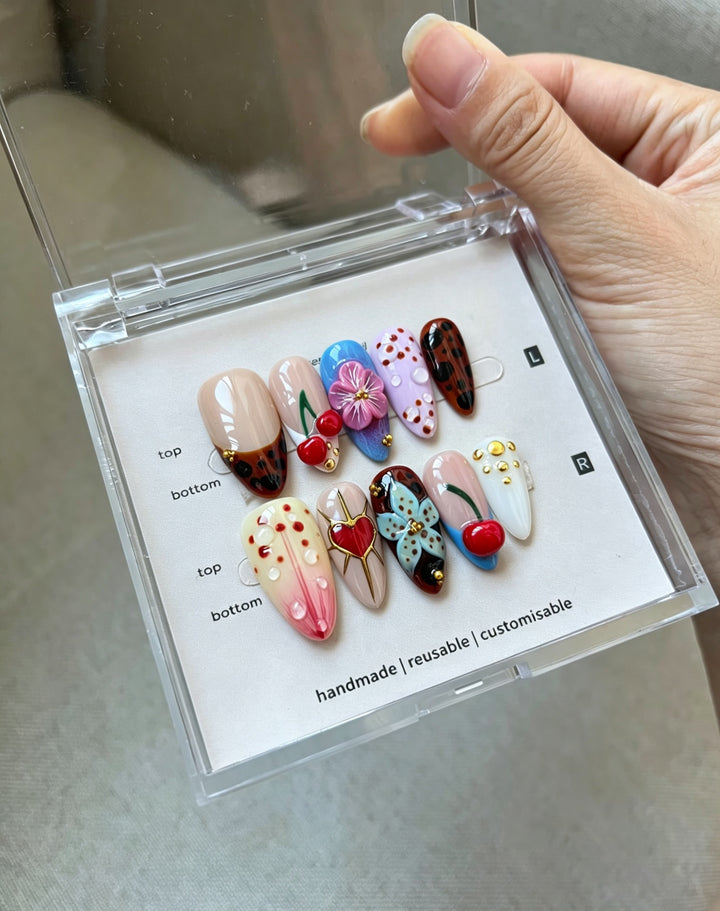 Anpassbares Künstlerisches Press-On Nagelset